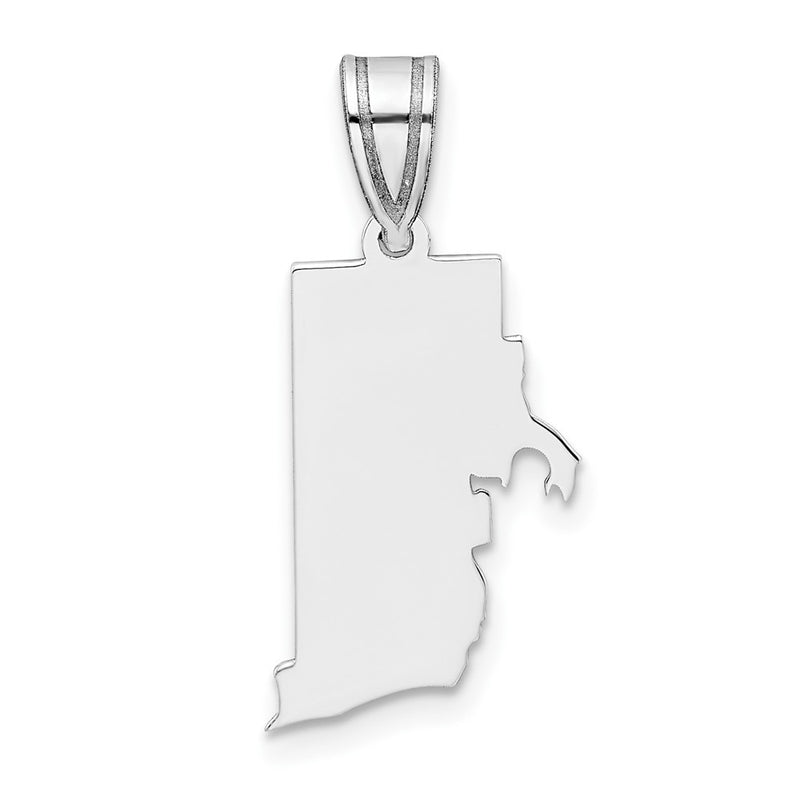 14K White Gold 14Kw Rhode Island State Pendant