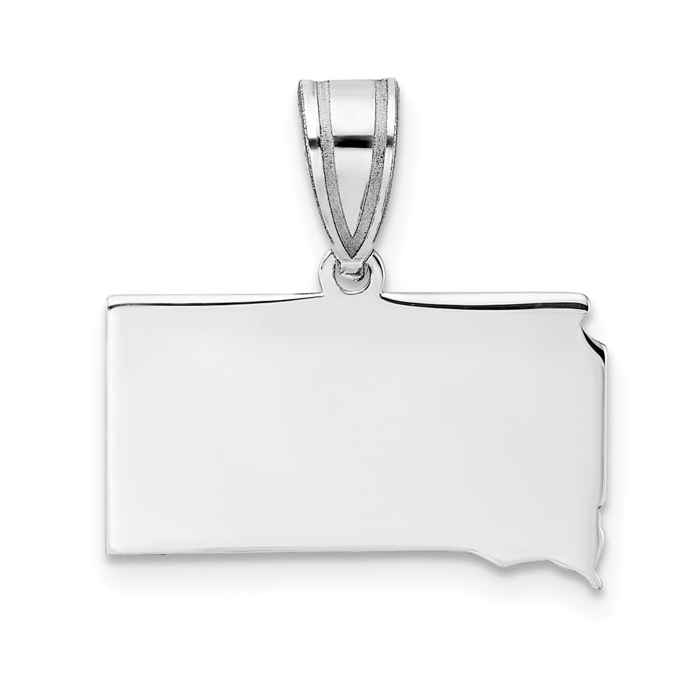 14k White Gold 14KW South Dakota State Pendant
