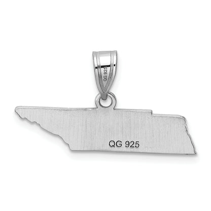 14K White Gold 14Kw Tennessee State Pendant