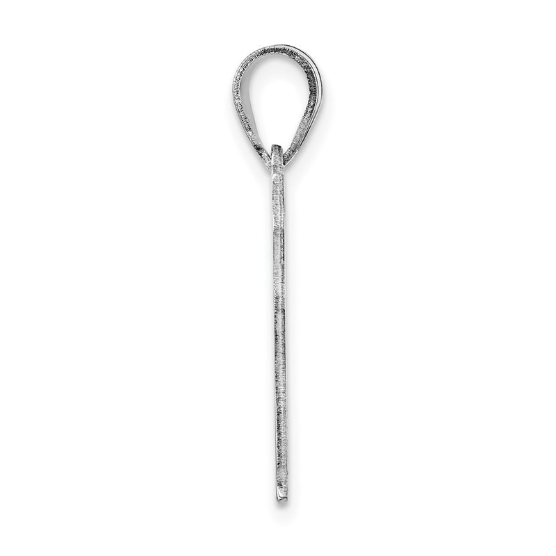 Sterling Silver Silver/Rhodium Plated Vermont State Pendant