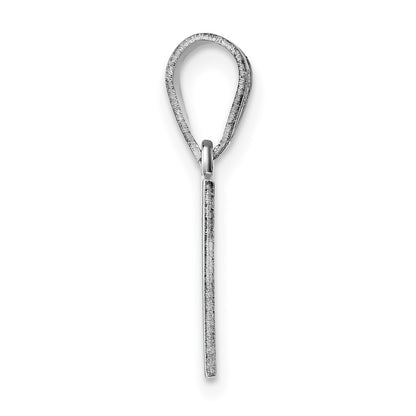 Sterling Silver Silver/Rhodium Plated Wyoming State Pendant