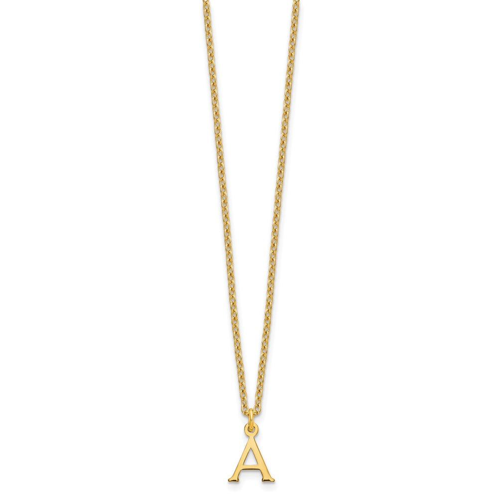 Gold Plated Sterling Silver Cutout Letter A Initial Necklace