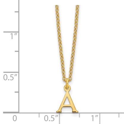 Gold Plated Sterling Silver Cutout Letter A Initial Necklace