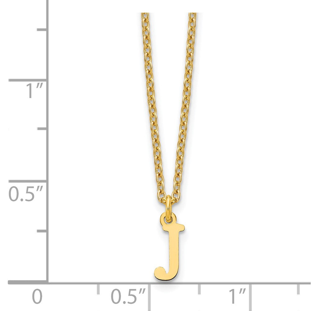 Gold Plated Sterling Silver Cutout Letter J Initial Necklace