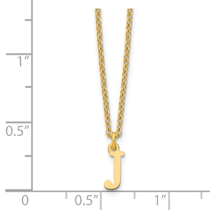Gold Plated Sterling Silver Cutout Letter J Initial Necklace