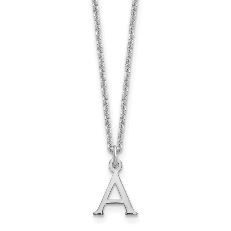 14K White Gold 14Kw Cutout Letter A Initial Necklace
