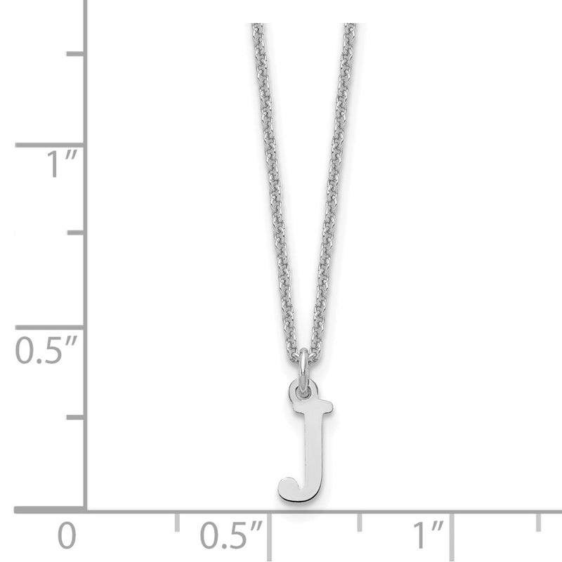 14K White Gold 14Kw Cutout Letter J Initial Necklace