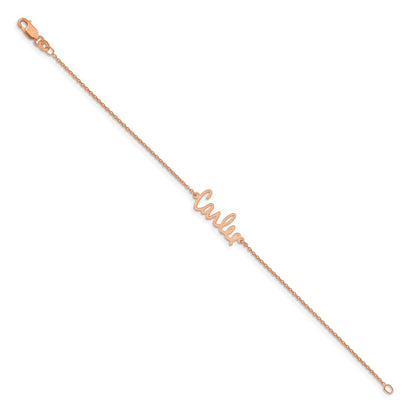 Rose Plated Sterling Silver/Rose Signature Bracelet
