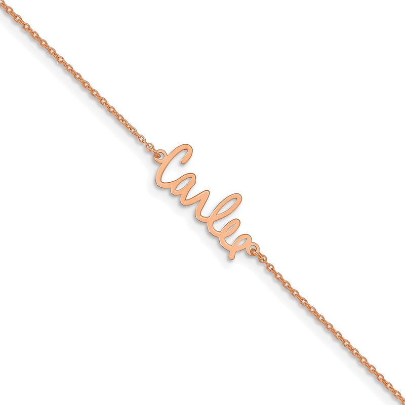 Rose Plated Sterling Silver/Rose Signature Bracelet
