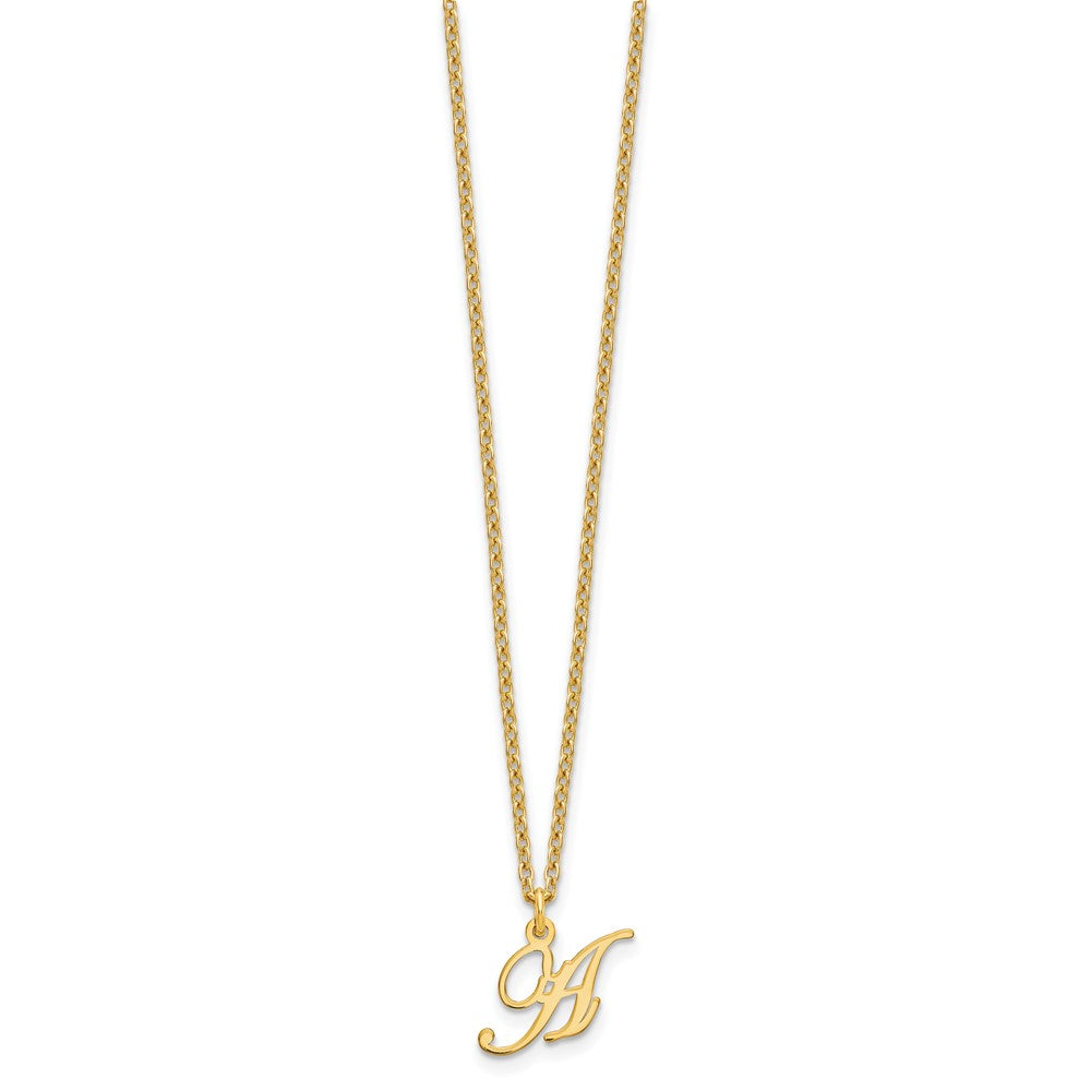 Gold Plated Sterling Silver Letter A Initial Necklace