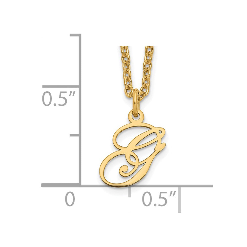 Gold Plated Sterling Silver Letter G Initial Necklace