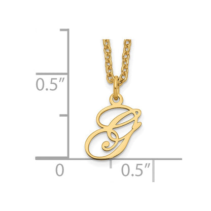 Gold Plated Sterling Silver Letter G Initial Necklace