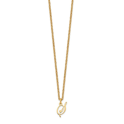 Gold Plated Sterling Silver Letter S Initial Necklace