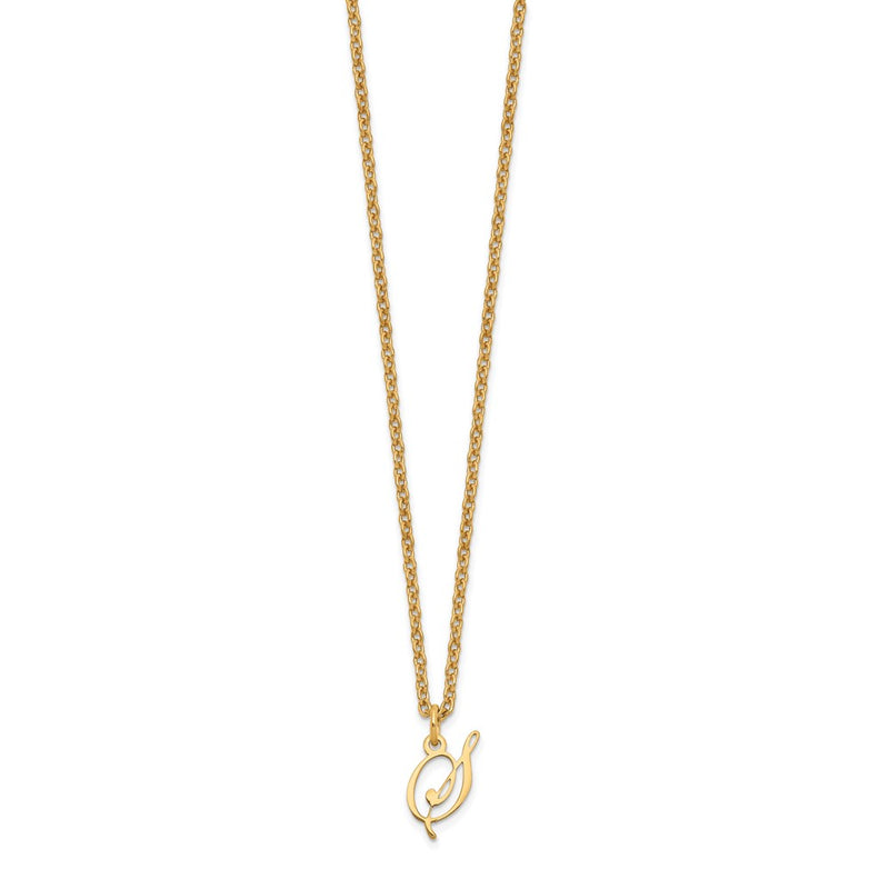 Gold Plated Sterling Silver Letter S Initial Necklace