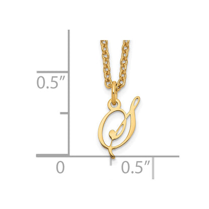 Gold Plated Sterling Silver Letter S Initial Necklace