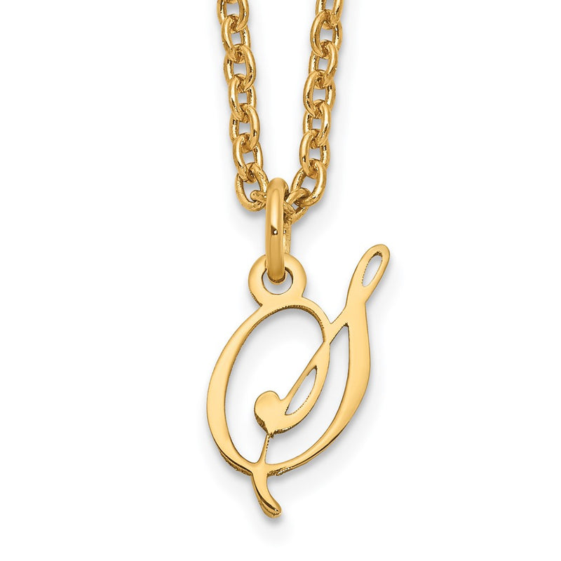 Gold Plated Sterling Silver Letter S Initial Necklace