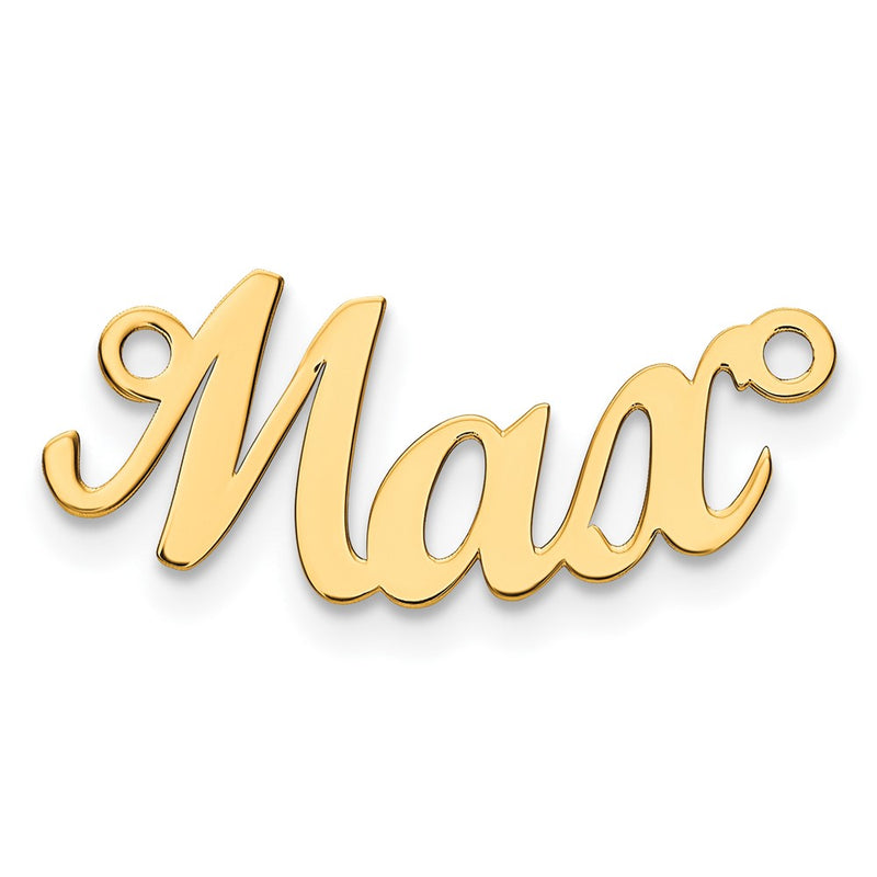 Gold Plated Sterling Silver/Gold Curved Name Plate