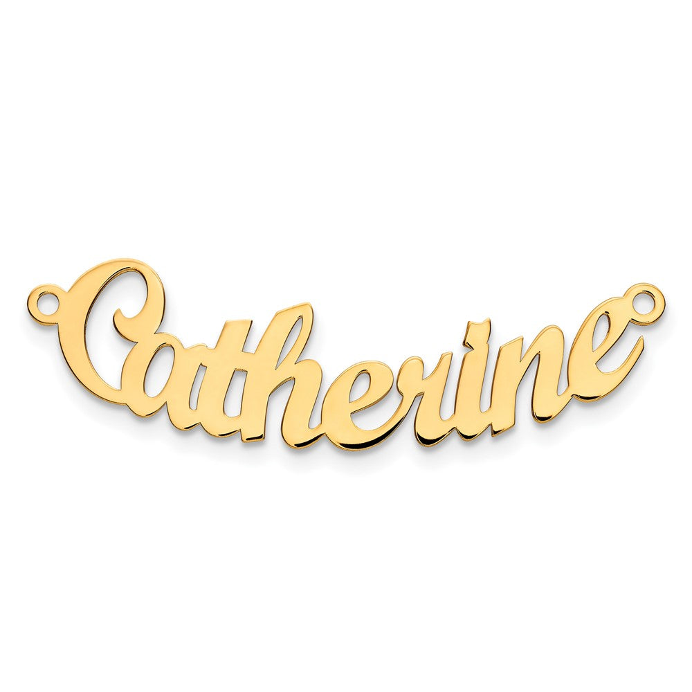 14K Yellow Gold Curved Name Plate