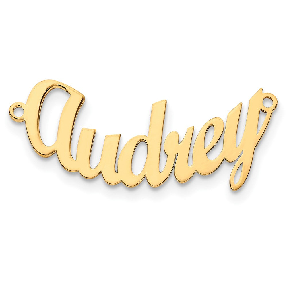 Gold Plated Sterling Silver/Gold Curved Name Plate