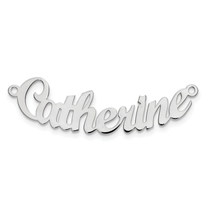 14K White Gold Curved Name Plate