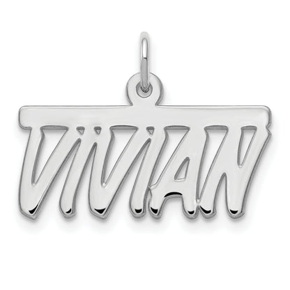 14K White Gold Top Bar Name Plate