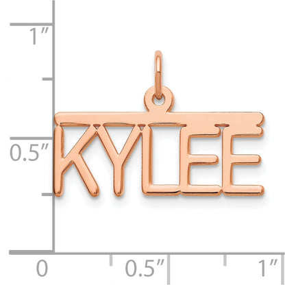 14K Rose Gold Top Bar Name Plate
