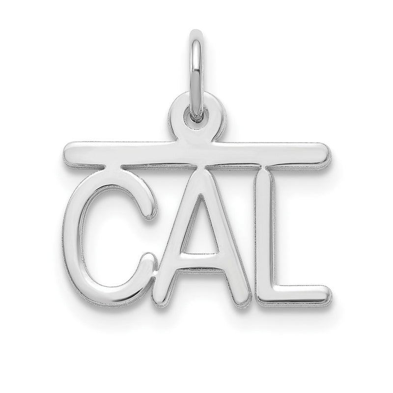 Sterling Silver Silver/Rhodium Plated Top Bar Name Plate