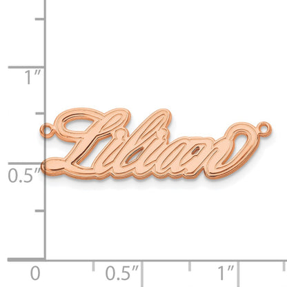 14K Rose Gold Etched Name Plate