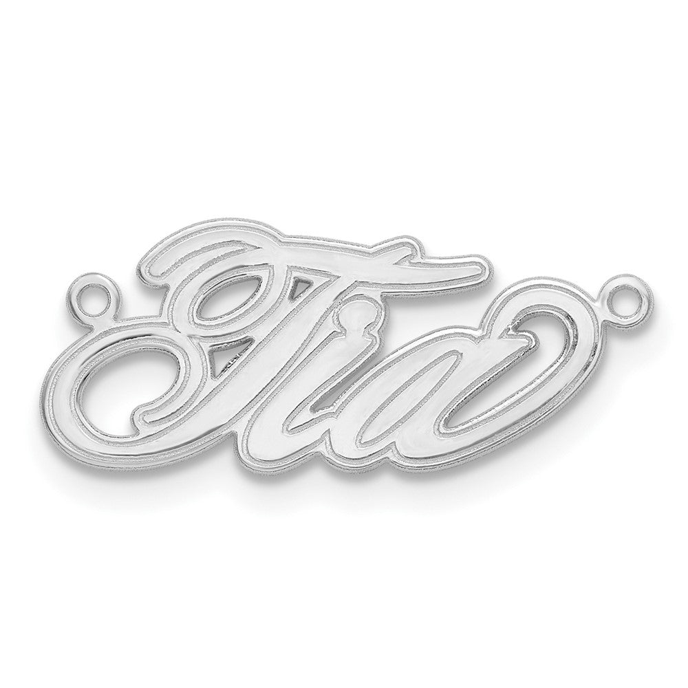 Sterling Silver Silver/Rhodium Plated Etched Name Plate