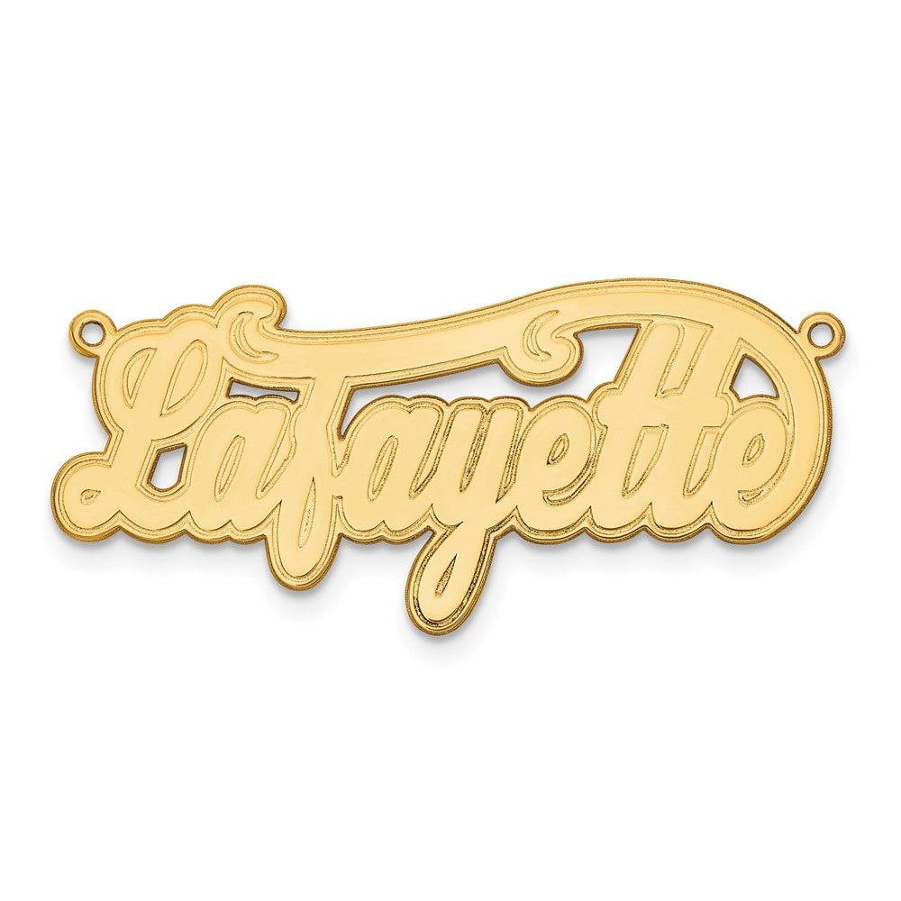Gold Plated Sterling Silver/Gold Etched Name Plate