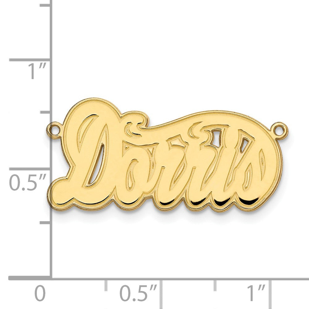 14K Yellow Gold Etched Name Plate