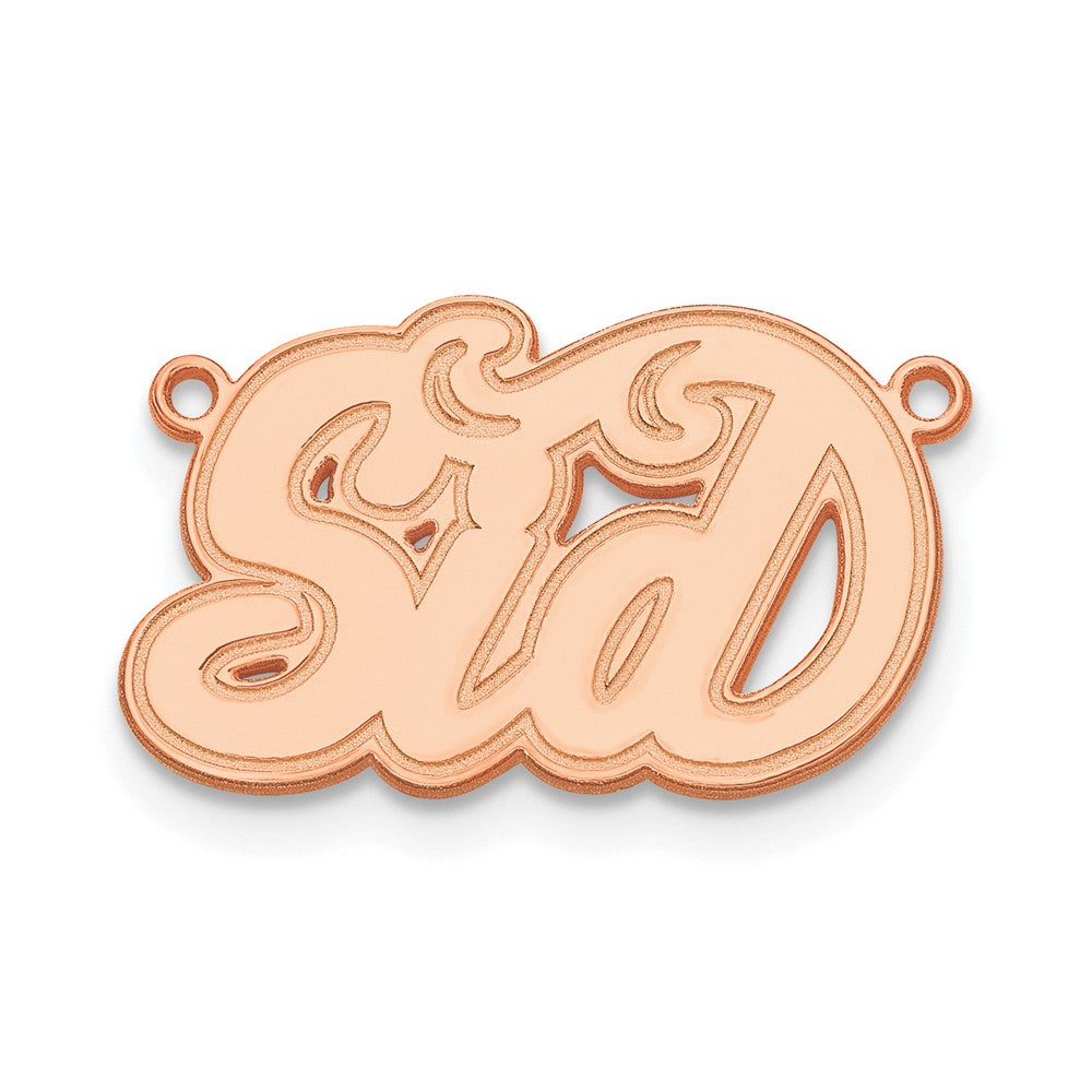 Rose Plated Sterling Silver/Rose Etched Name Plate