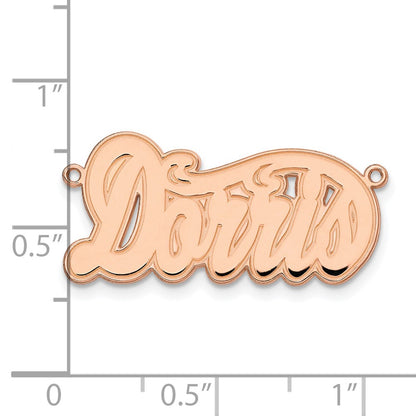 Rose Plated Sterling Silver/Rose Etched Name Plate