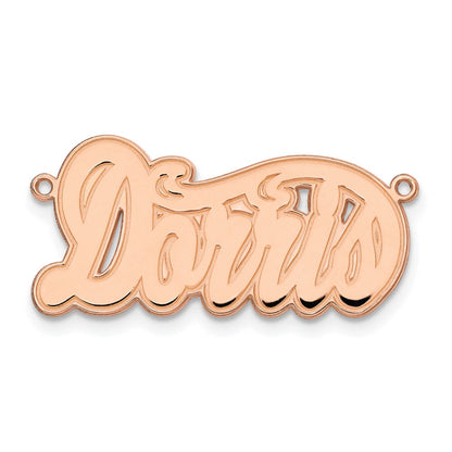 Rose Plated Sterling Silver/Rose Etched Name Plate