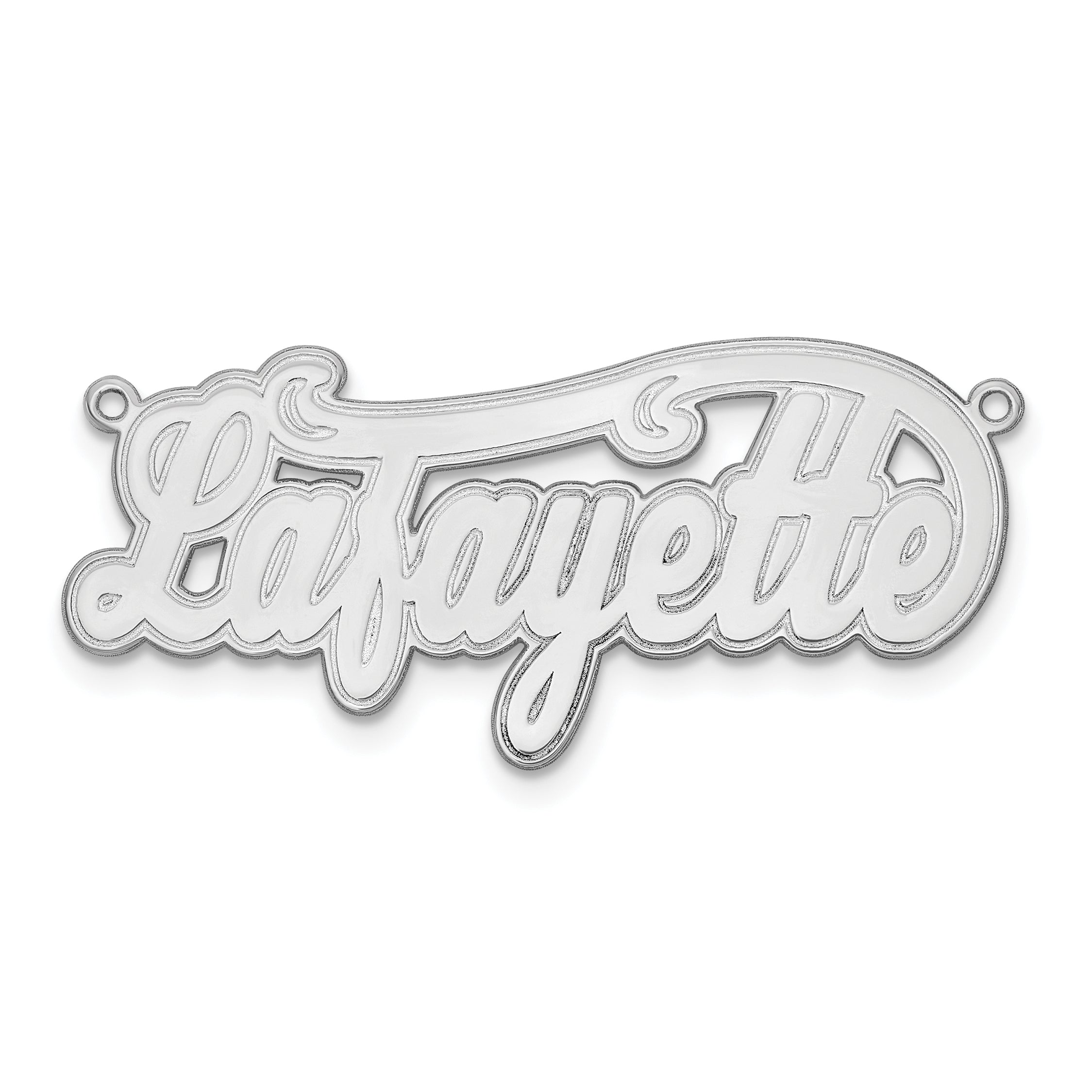 14K White Gold Etched Name Plate