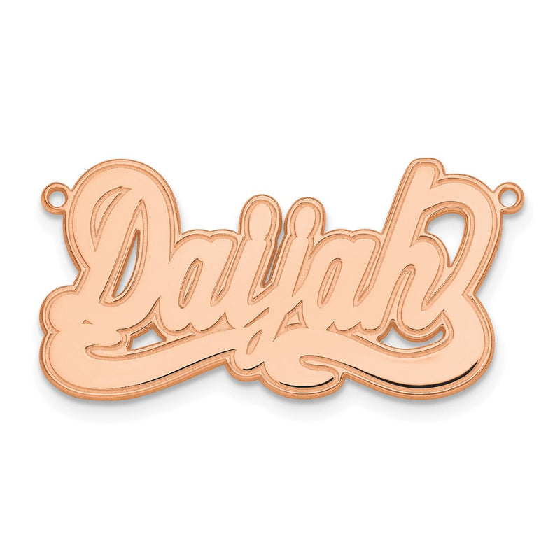 Rose Plated Sterling Silver/Rose Etched Name Plate