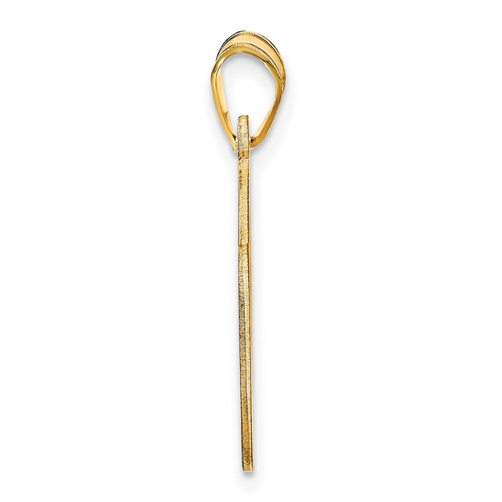 Gold Plated Sterling Silver/Gold Curved Name Plate Pendant