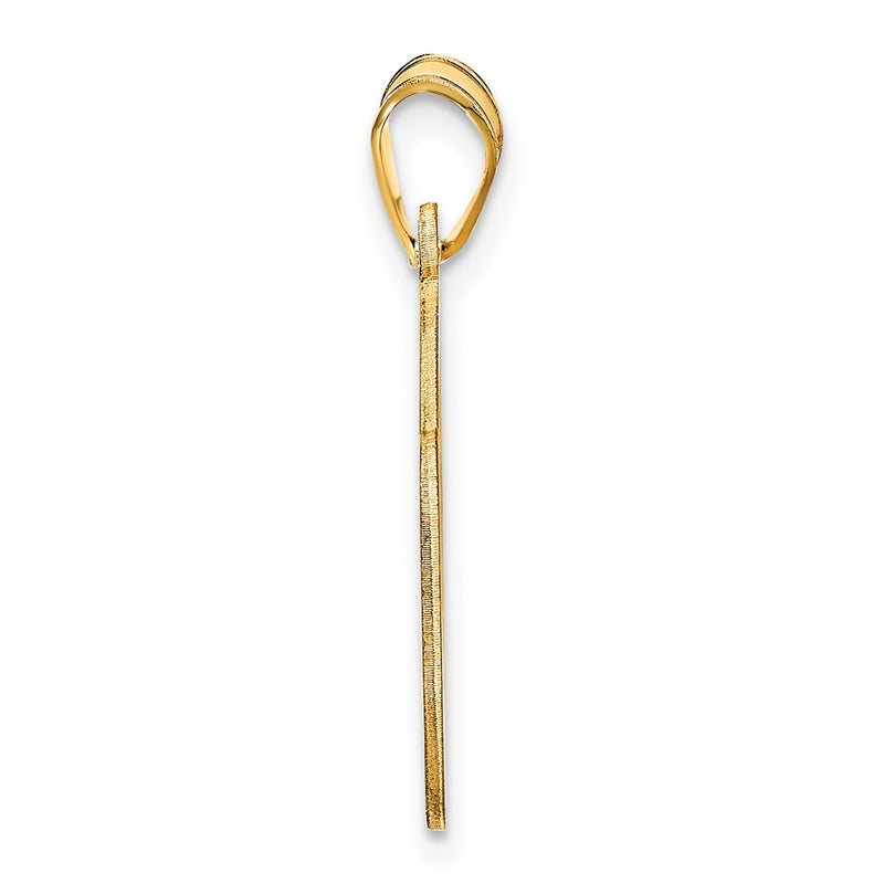 Gold Plated Sterling Silver/Gold Curved Name Plate Pendant