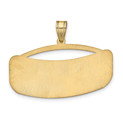 Gold Plated Sterling Silver/Gold Curved Name Plate Pendant