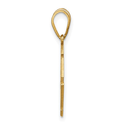 14K Yellow Gold Diamond Shape Monogram Pendant