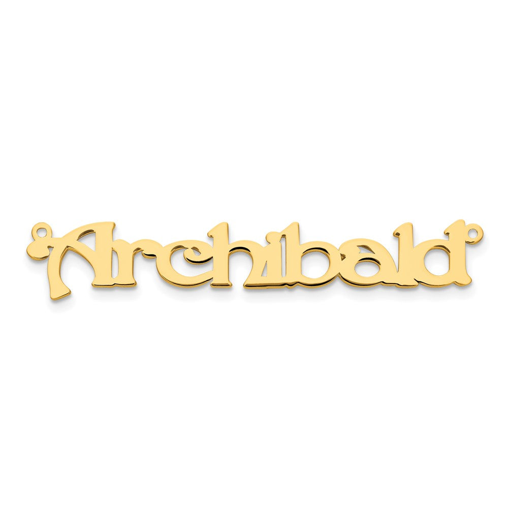 Gold Plated Sterling Silver/Gold Polished Name Plate
