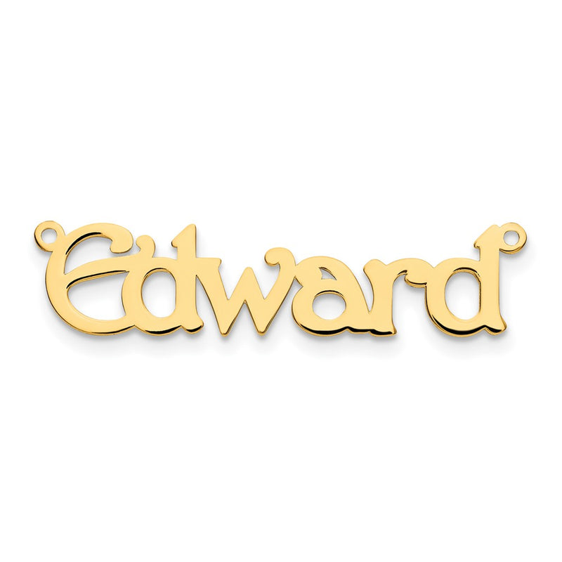 Gold Plated Sterling Silver/Gold Polished Name Plate