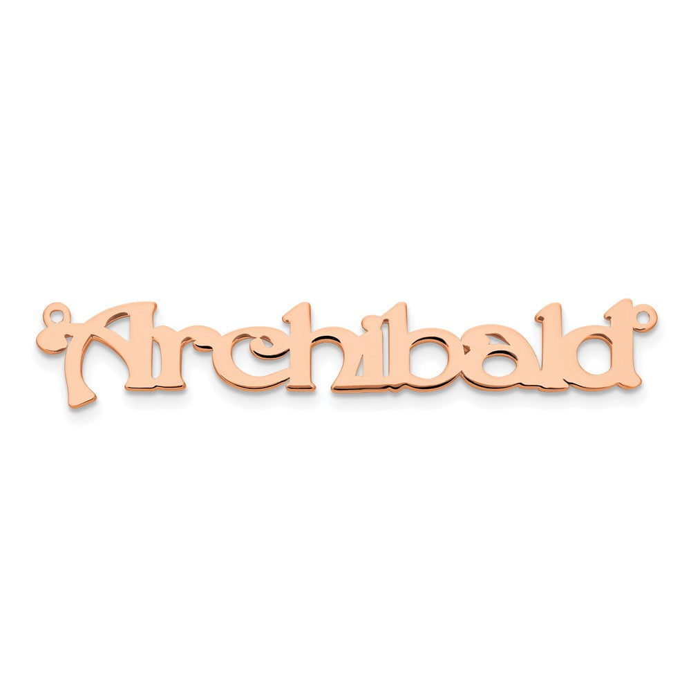 14K Rose Gold Polished Name Plate