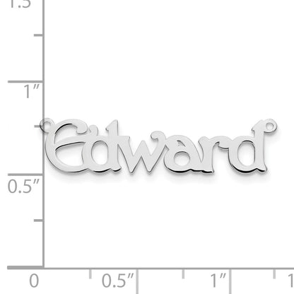 14K White Gold Polished Name Plate