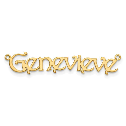 14K Yellow Gold Name Plate