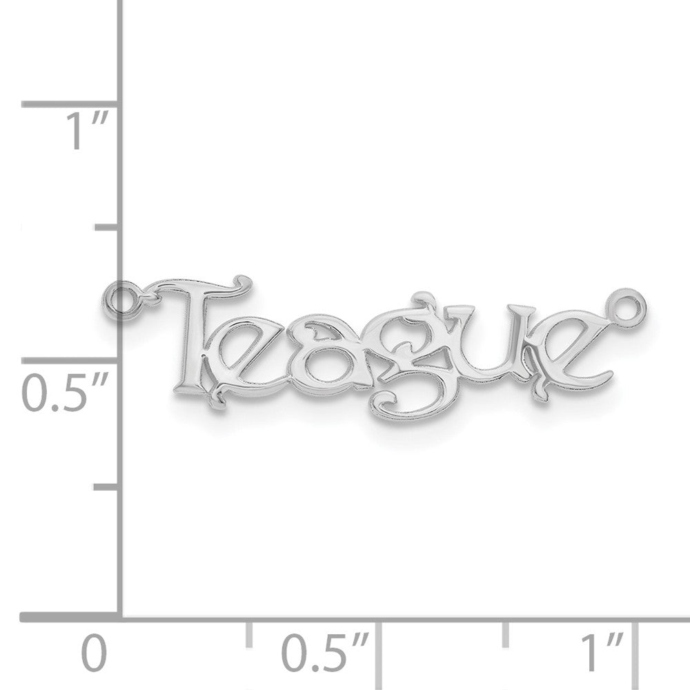 14K White Gold Name Plate