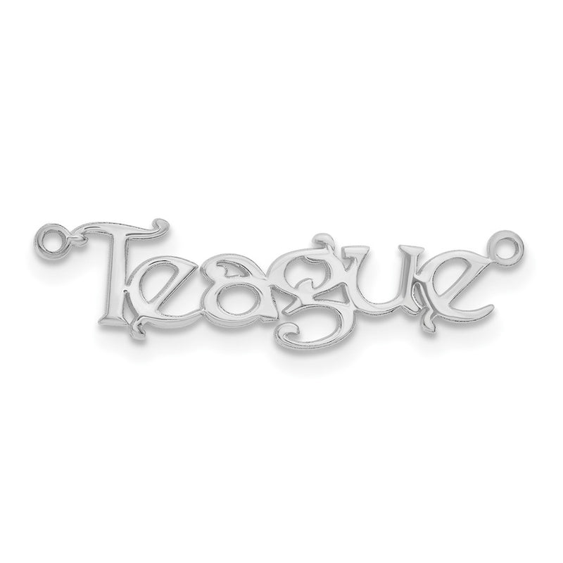 14K White Gold Name Plate