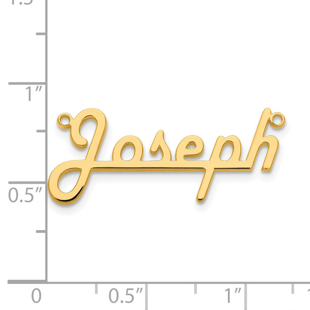 Gold Plated Sterling Silver/Gold Underlined Name Plate
