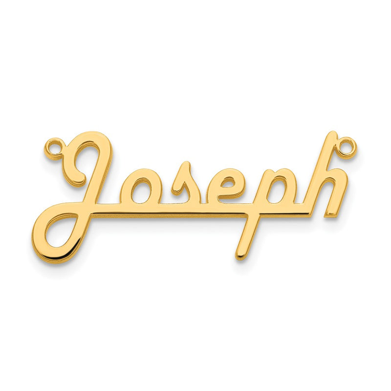 Gold Plated Sterling Silver/Gold Underlined Name Plate