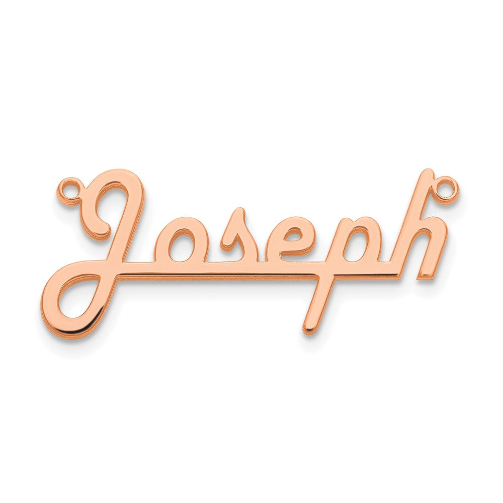 Rose Plated Sterling Silver/Rose Underlined Name Plate
